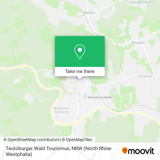 Карта Teutoburger Wald Tourismus