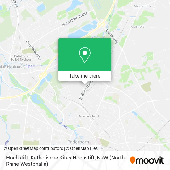 Карта Hochstift: Katholische Kitas Hochstift