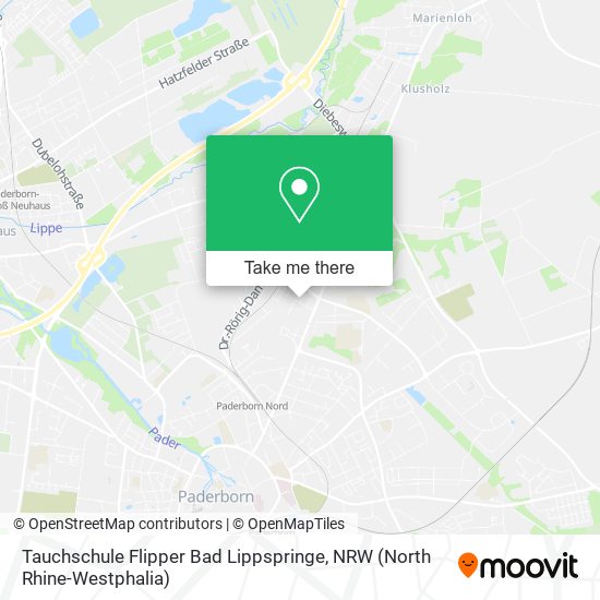 Карта Tauchschule Flipper Bad Lippspringe