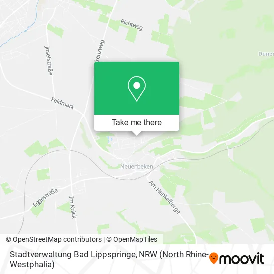 Карта Stadtverwaltung Bad Lippspringe