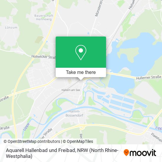 Aquarell Hallenbad und Freibad map
