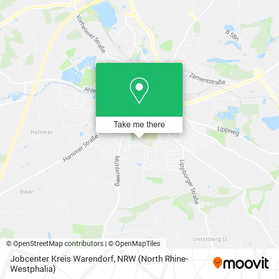 Jobcenter Kreis Warendorf map