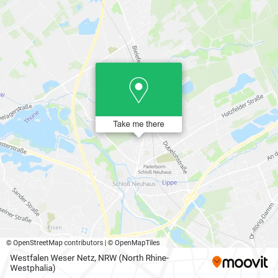 Карта Westfalen Weser Netz