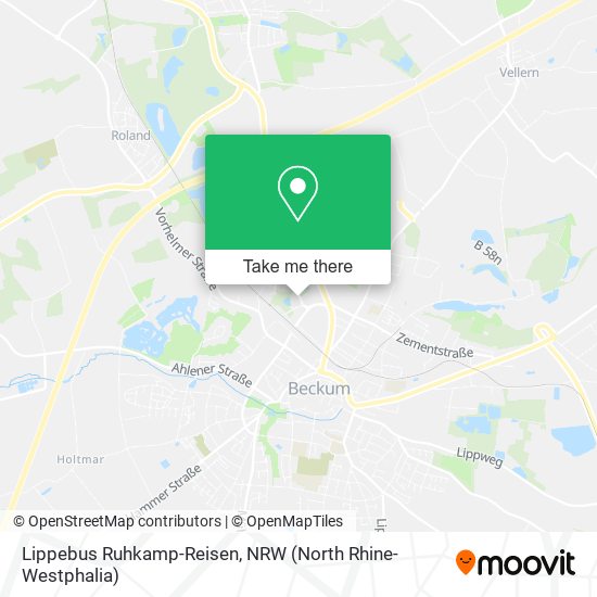 Lippebus Ruhkamp-Reisen map