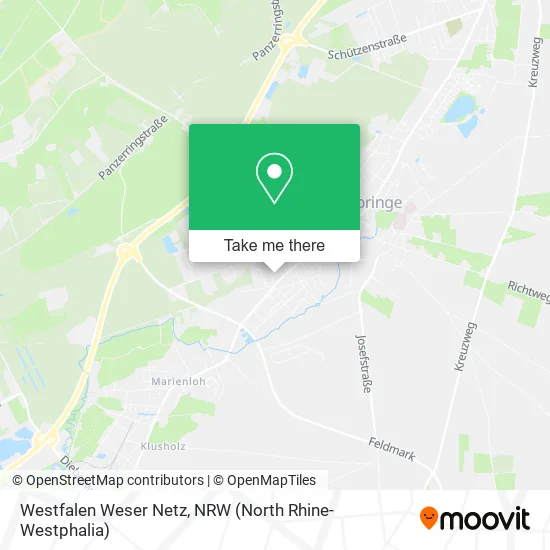 Карта Westfalen Weser Netz