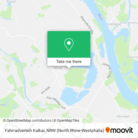 Карта Fahrradverleih Kalkar