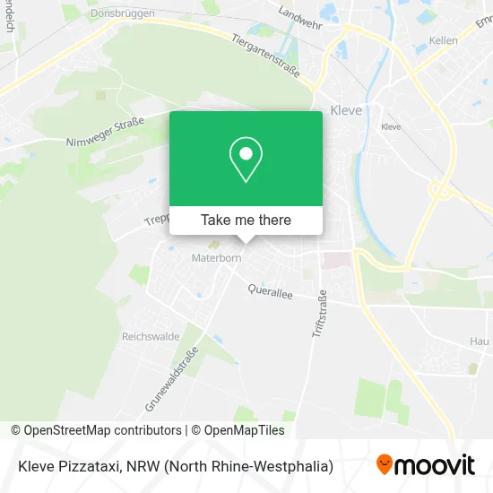 Kleve Pizzataxi map