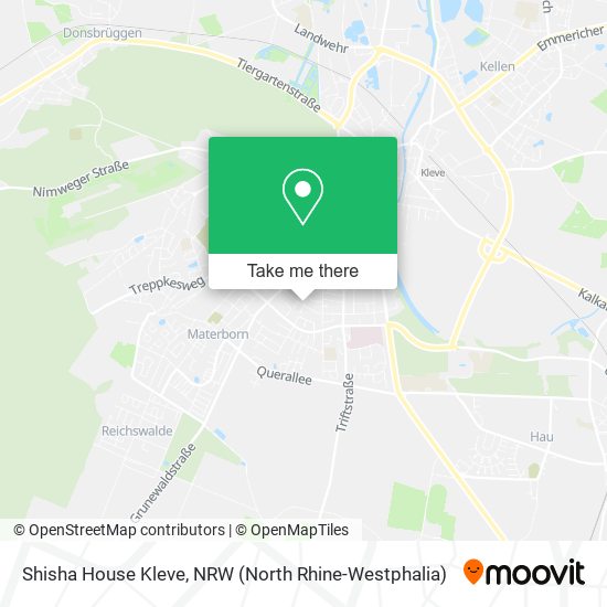 Shisha House Kleve map