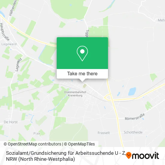 Карта Sozialamt / Grundsicherung für Arbeitssuchende U - Z