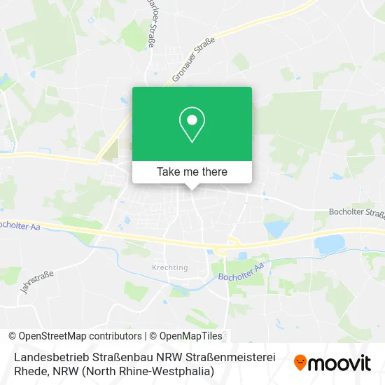 Карта Landesbetrieb Straßenbau NRW Straßenmeisterei Rhede