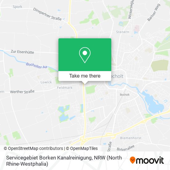 Servicegebiet Borken Kanalreinigung map