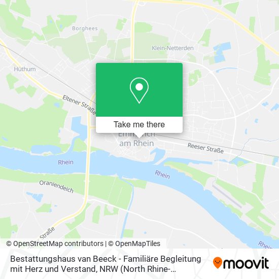 Bestattungshaus van Beeck - Familiäre Begleitung mit Herz und Verstand map