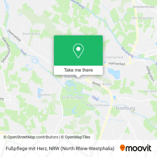 Карта Fußpflege mit Herz
