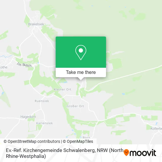 Карта Ev.-Ref. Kirchengemeinde Schwalenberg