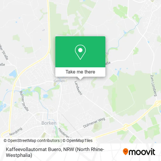 Карта Kaffeevollautomat Buero