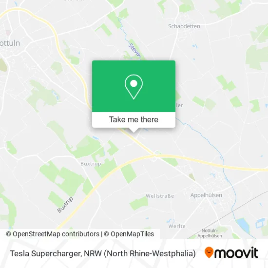 Карта Tesla Supercharger