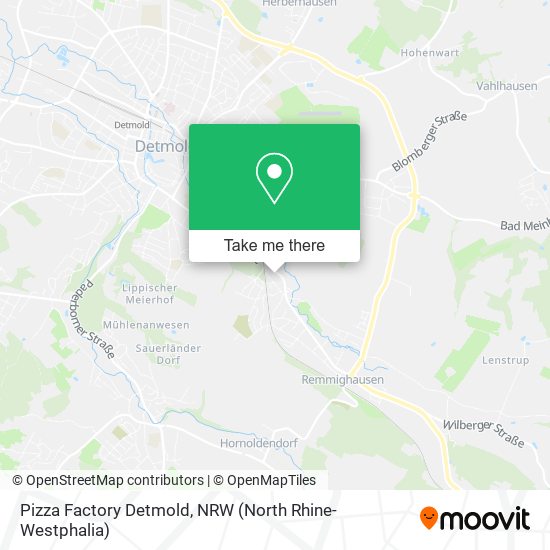 Pizza Factory Detmold map