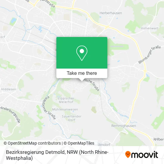 Карта Bezirksregierung Detmold