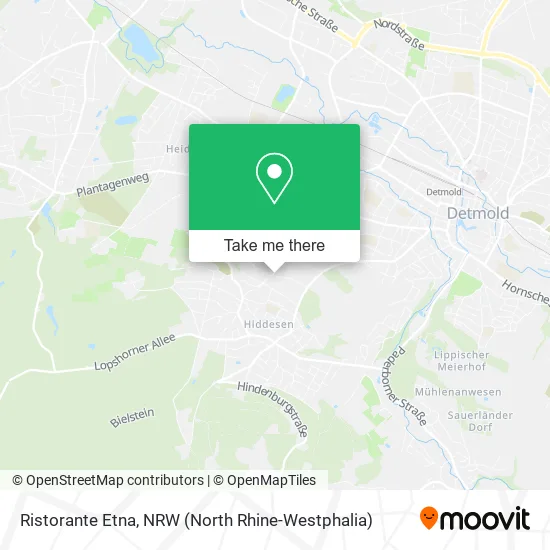 Карта Ristorante Etna