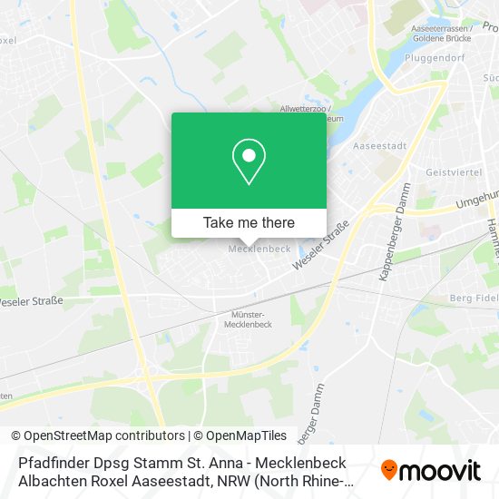 Pfadfinder Dpsg Stamm St. Anna - Mecklenbeck Albachten Roxel Aaseestadt map