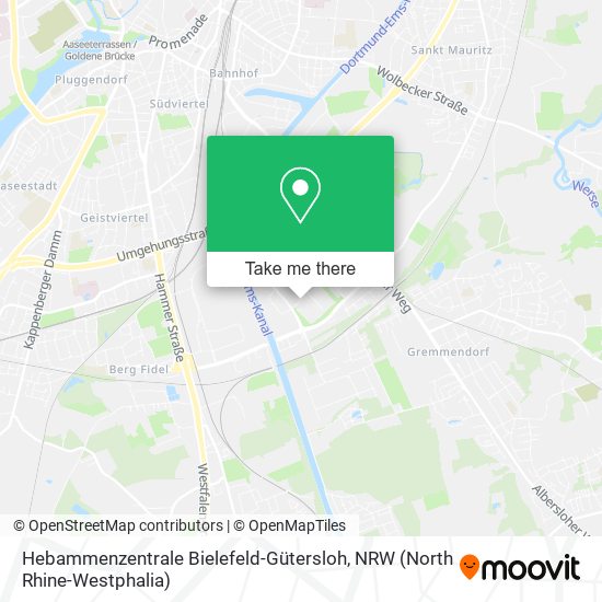 Hebammenzentrale Bielefeld-Gütersloh map