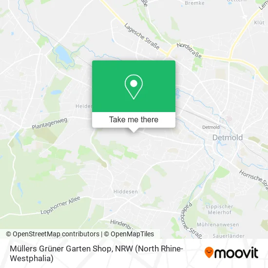 Карта Müllers Grüner Garten Shop