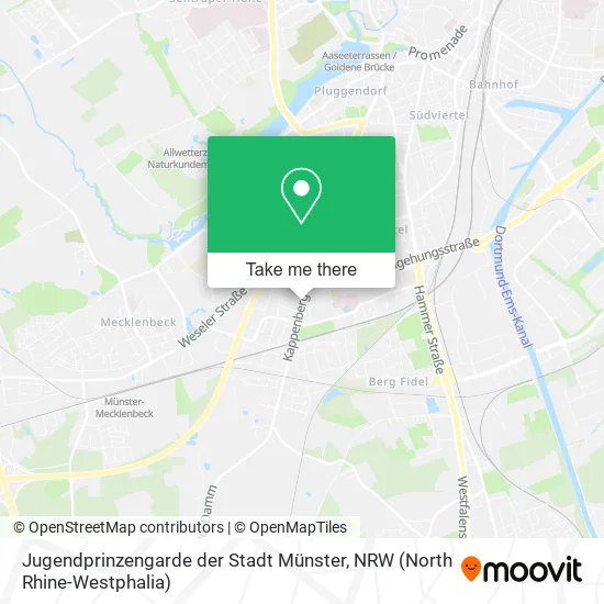 Карта Jugendprinzengarde der Stadt Münster