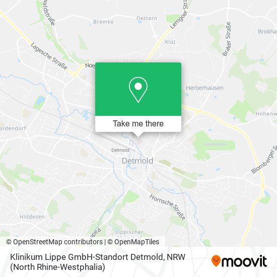 Klinikum Lippe GmbH-Standort Detmold map