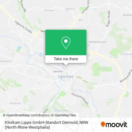 Карта Klinikum Lippe GmbH-Standort Detmold