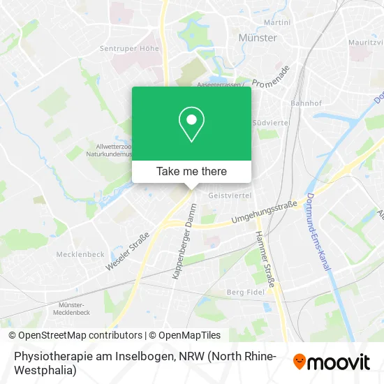Карта Physiotherapie am Inselbogen