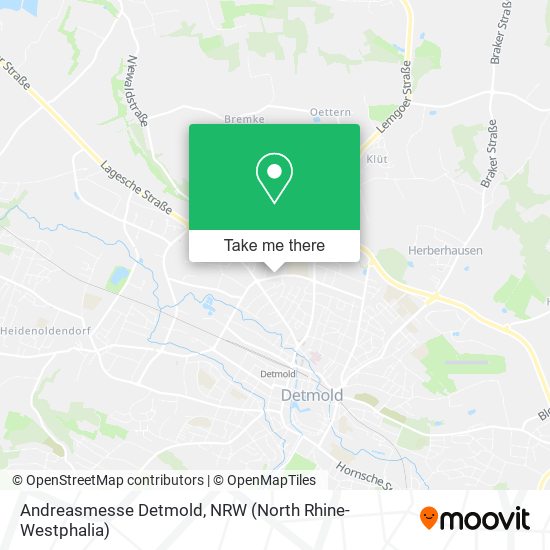 Andreasmesse Detmold map