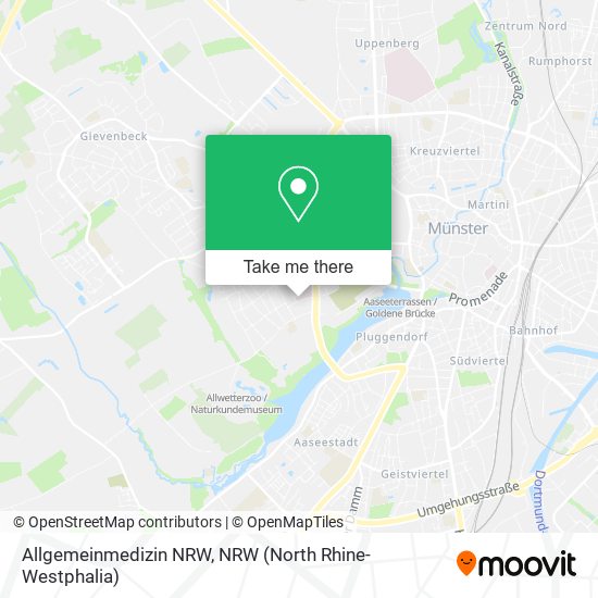 Allgemeinmedizin NRW map