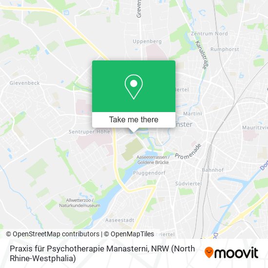 Praxis für Psychotherapie Manasterni map