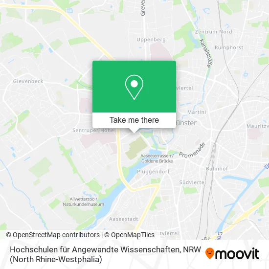 Карта Hochschulen für Angewandte Wissenschaften
