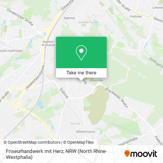 Карта Friseurhandwerk mit Herz