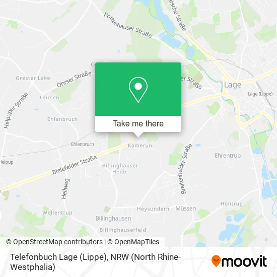 Карта Telefonbuch Lage (Lippe)