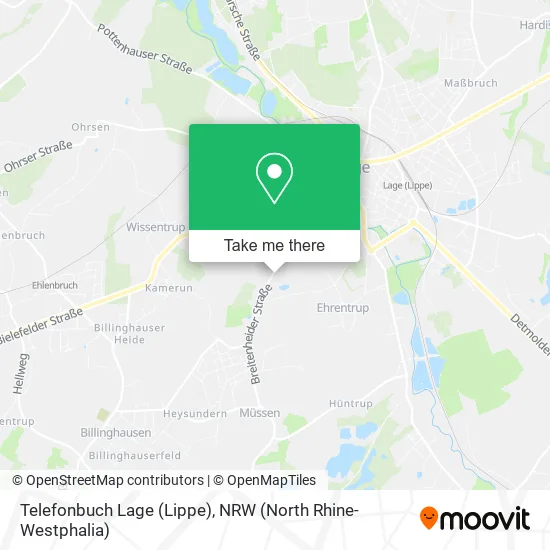 Карта Telefonbuch Lage (Lippe)