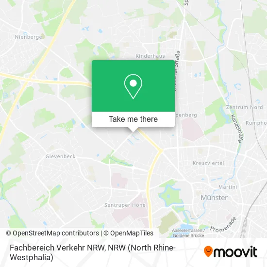 Карта Fachbereich Verkehr NRW