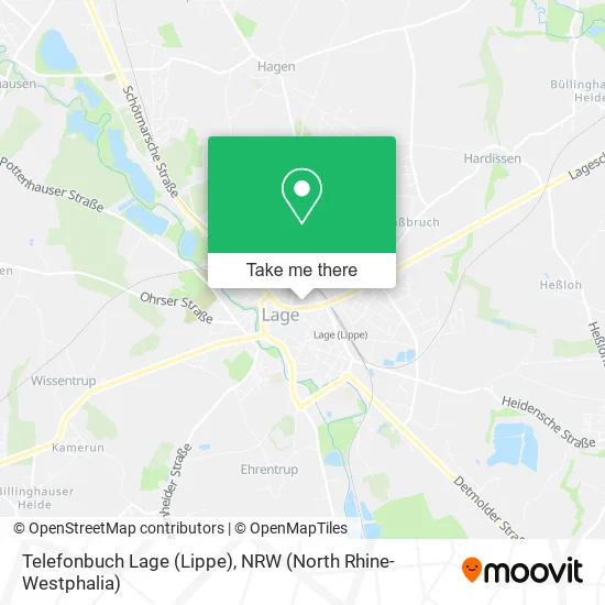 Карта Telefonbuch Lage (Lippe)