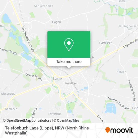 Карта Telefonbuch Lage (Lippe)