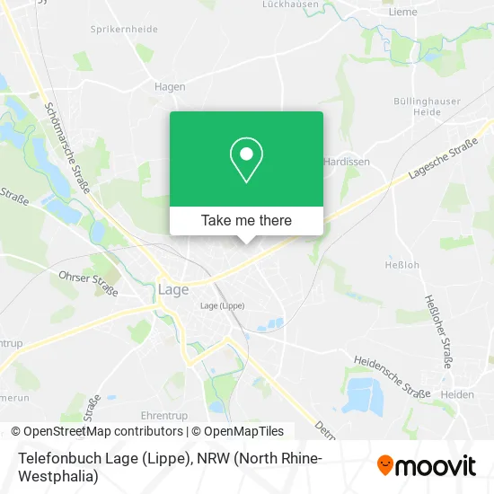 Карта Telefonbuch Lage (Lippe)