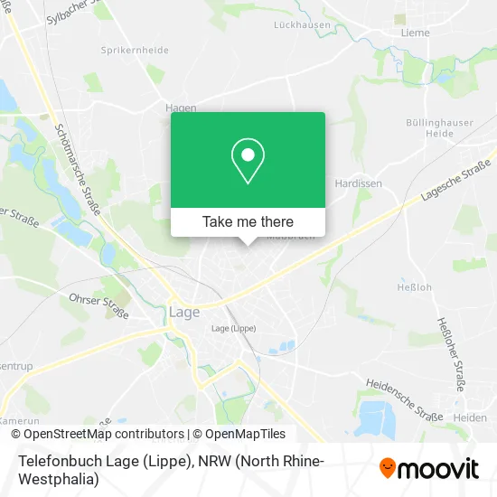 Карта Telefonbuch Lage (Lippe)