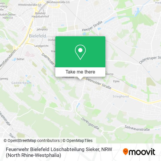 Feuerwehr Bielefeld Löschabteilung Sieker map