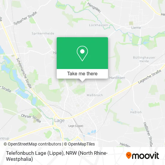 Карта Telefonbuch Lage (Lippe)