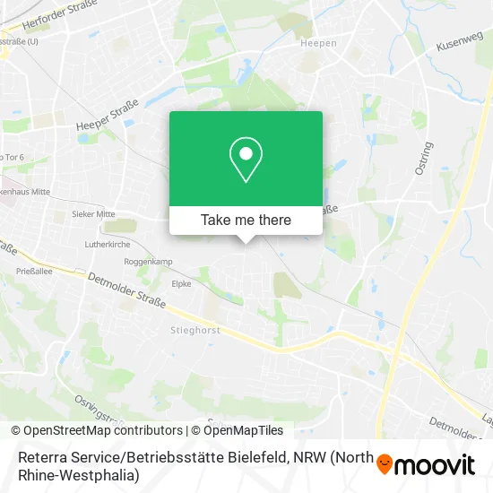 Карта Reterra Service / Betriebsstätte Bielefeld