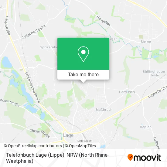 Карта Telefonbuch Lage (Lippe)