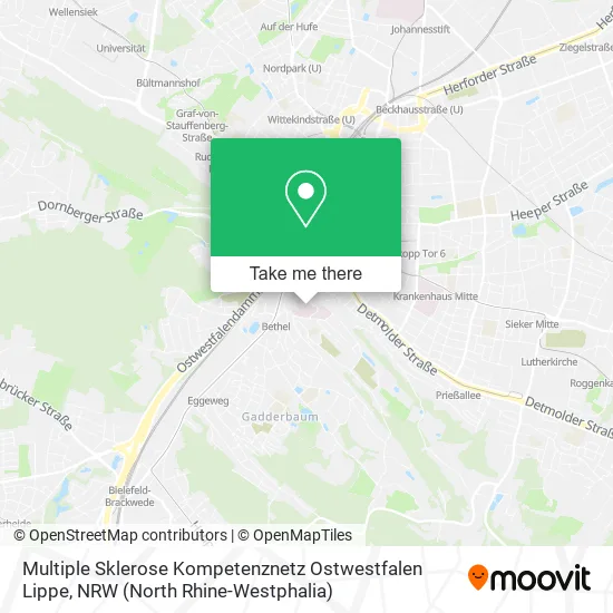 Карта Multiple Sklerose Kompetenznetz Ostwestfalen Lippe