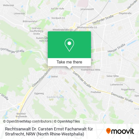 Карта Rechtsanwalt Dr. Carsten Ernst Fachanwalt für Strafrecht