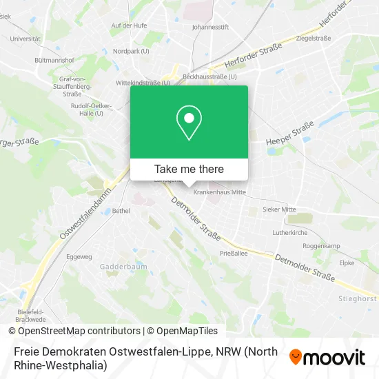 Карта Freie Demokraten Ostwestfalen-Lippe