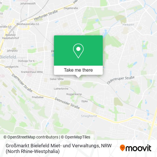 Großmarkt Bielefeld Miet- und Verwaltungs map